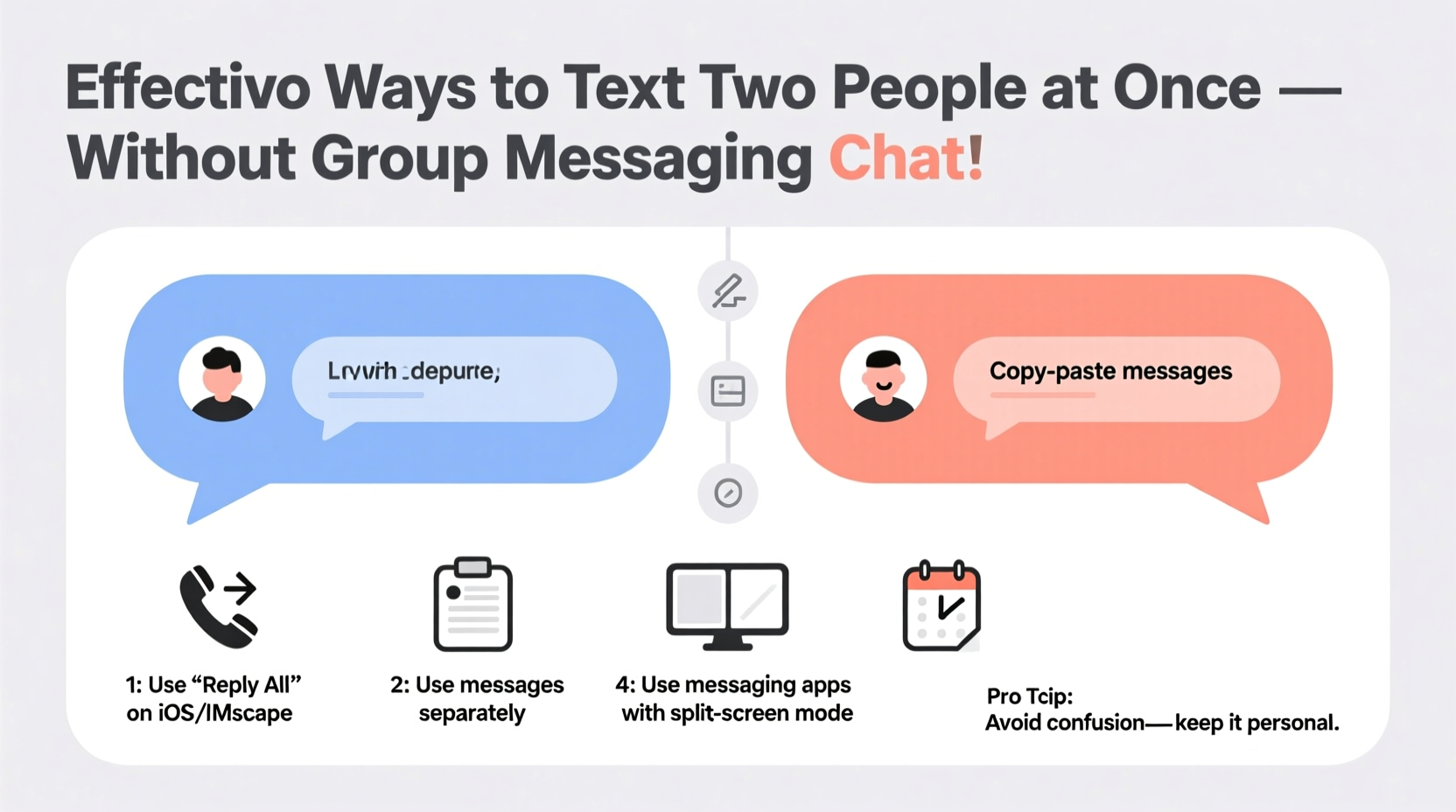 effective ways to text two people at once without group messaging