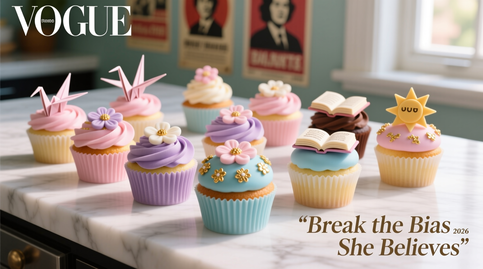 international womens day cupcakes