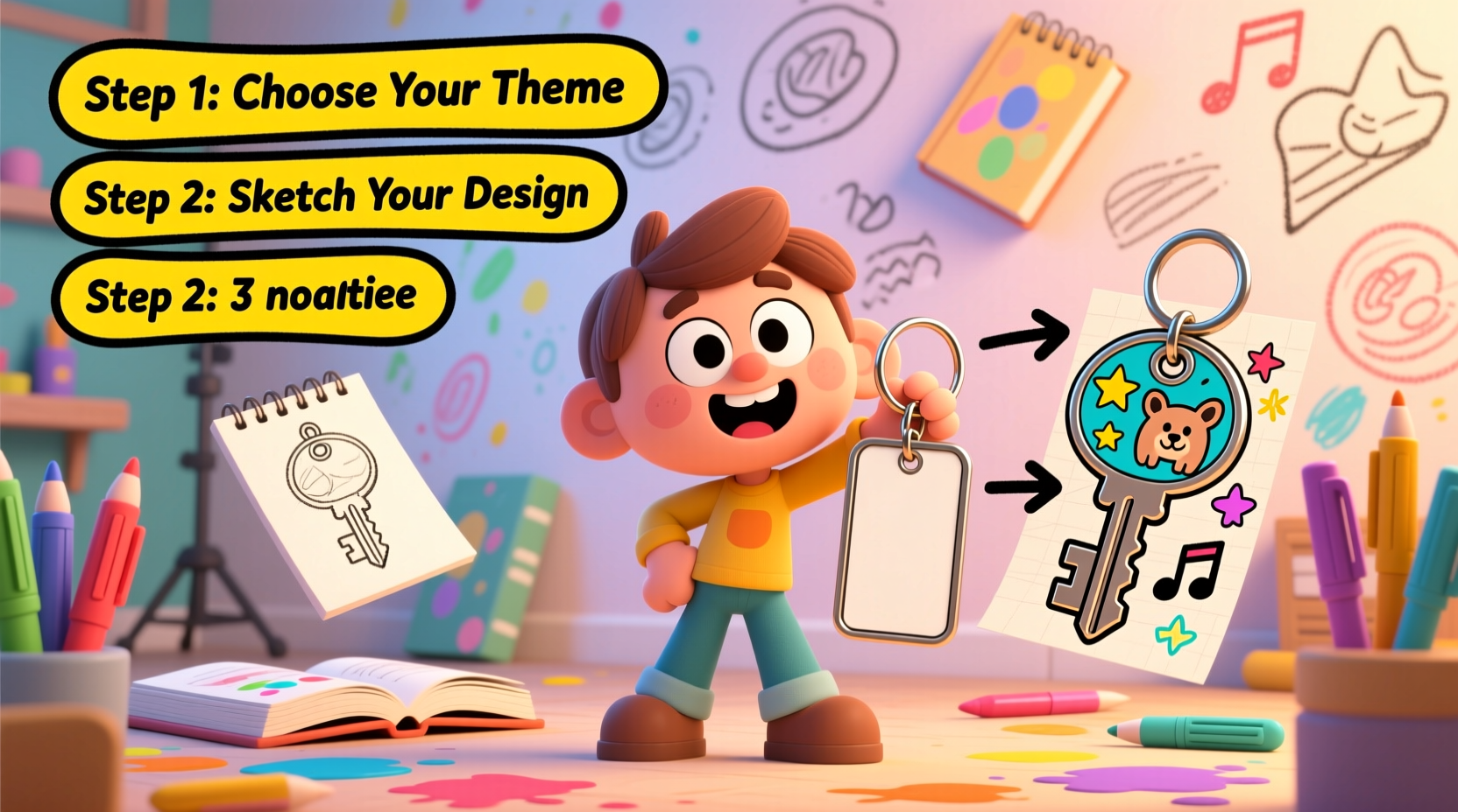 step by step guide to personalizing a unique cartoon keychain that reflects your style