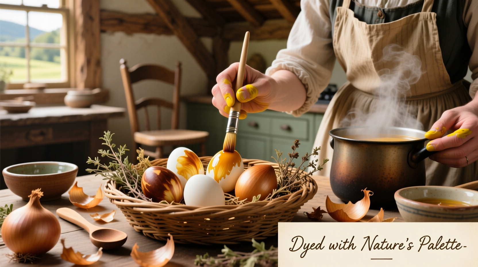 Natural Easter Egg Dyeing with Onion Skins: Complete Guide