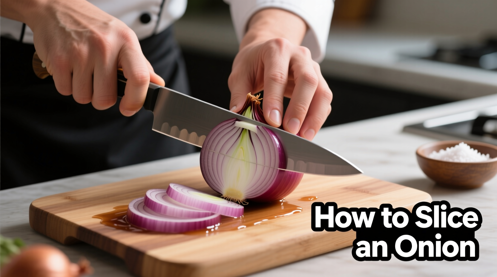 how to slice an onion