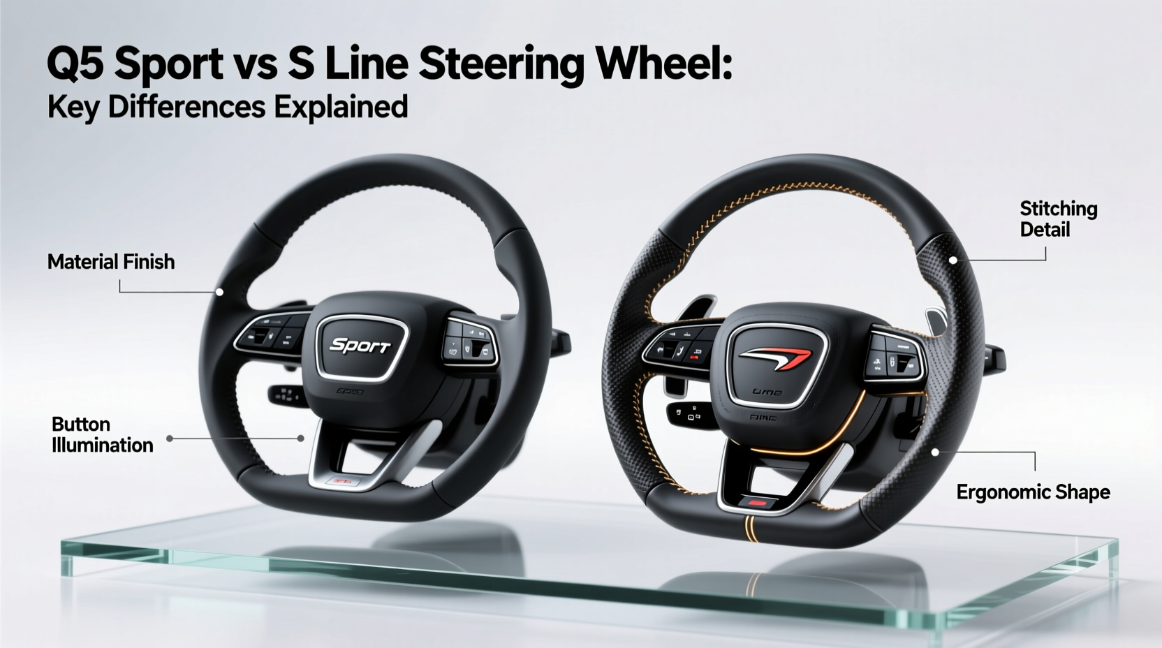 q5 sport vs s line steering wheel