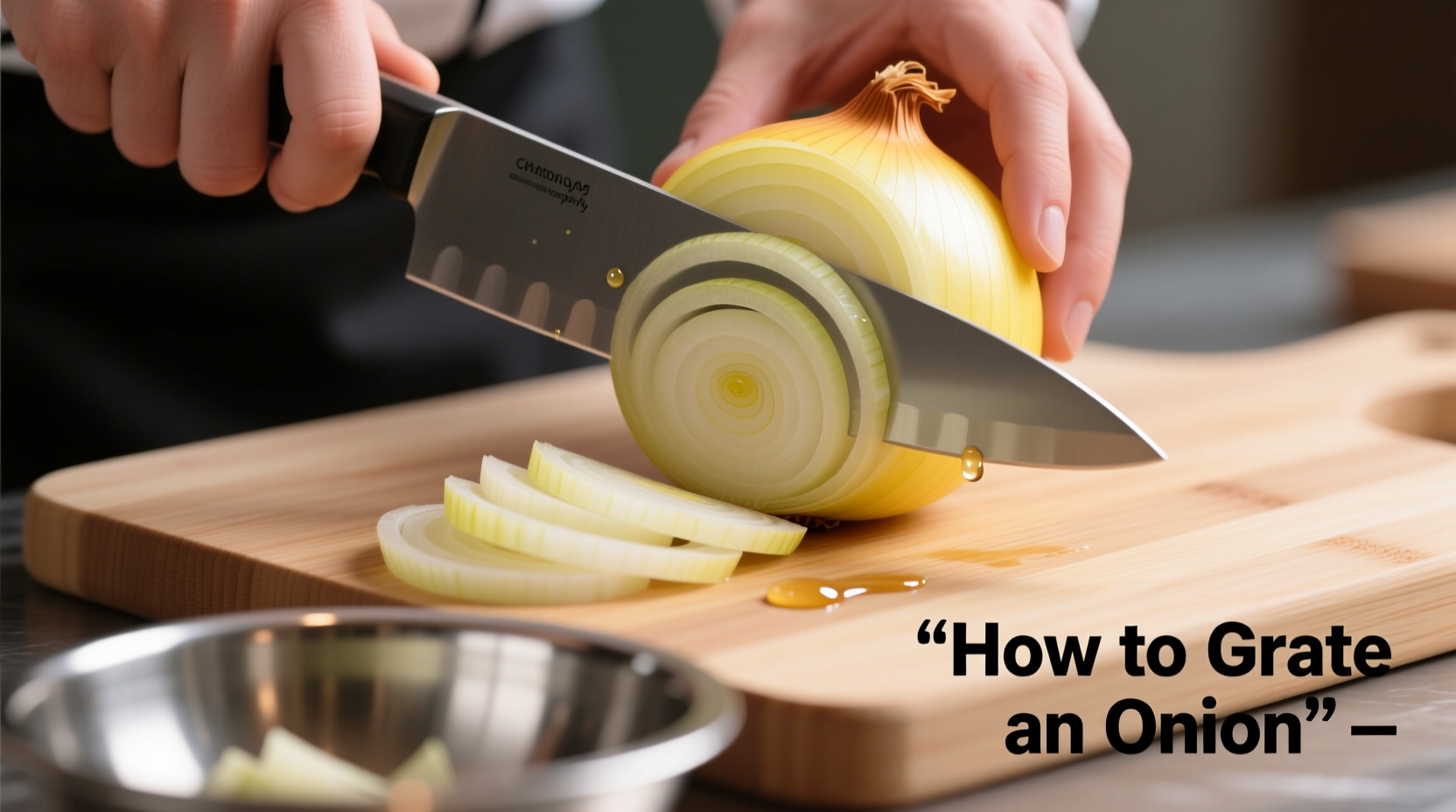 how to grate an onion
