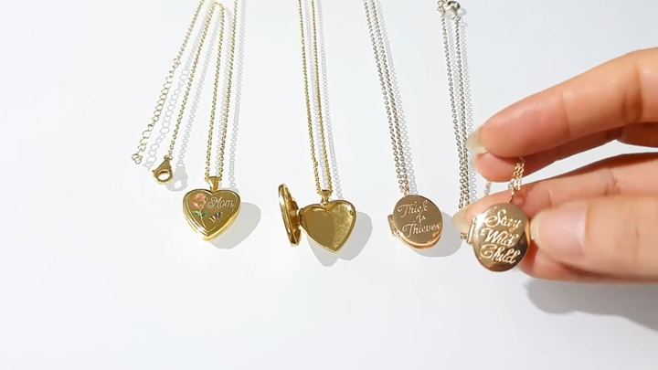 スターリングシルバー ハート 手彫り バタフライロケットネックレス 18インチ | ONEFINITY 生命の樹 ロケットネックレス スターリング