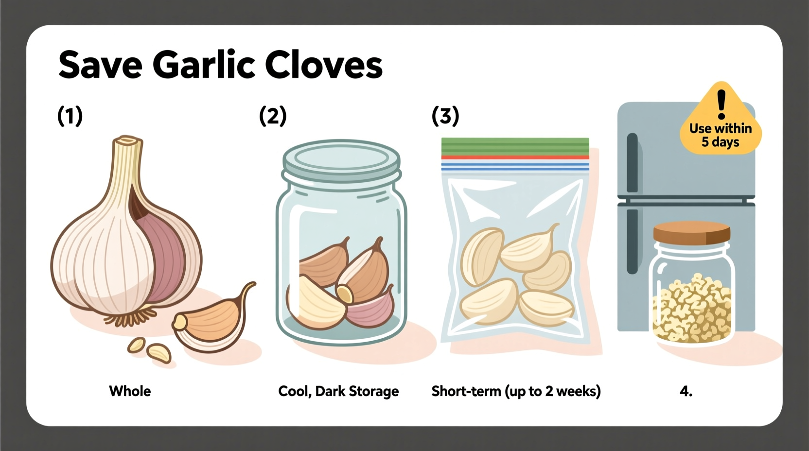 how to save garlic cloves