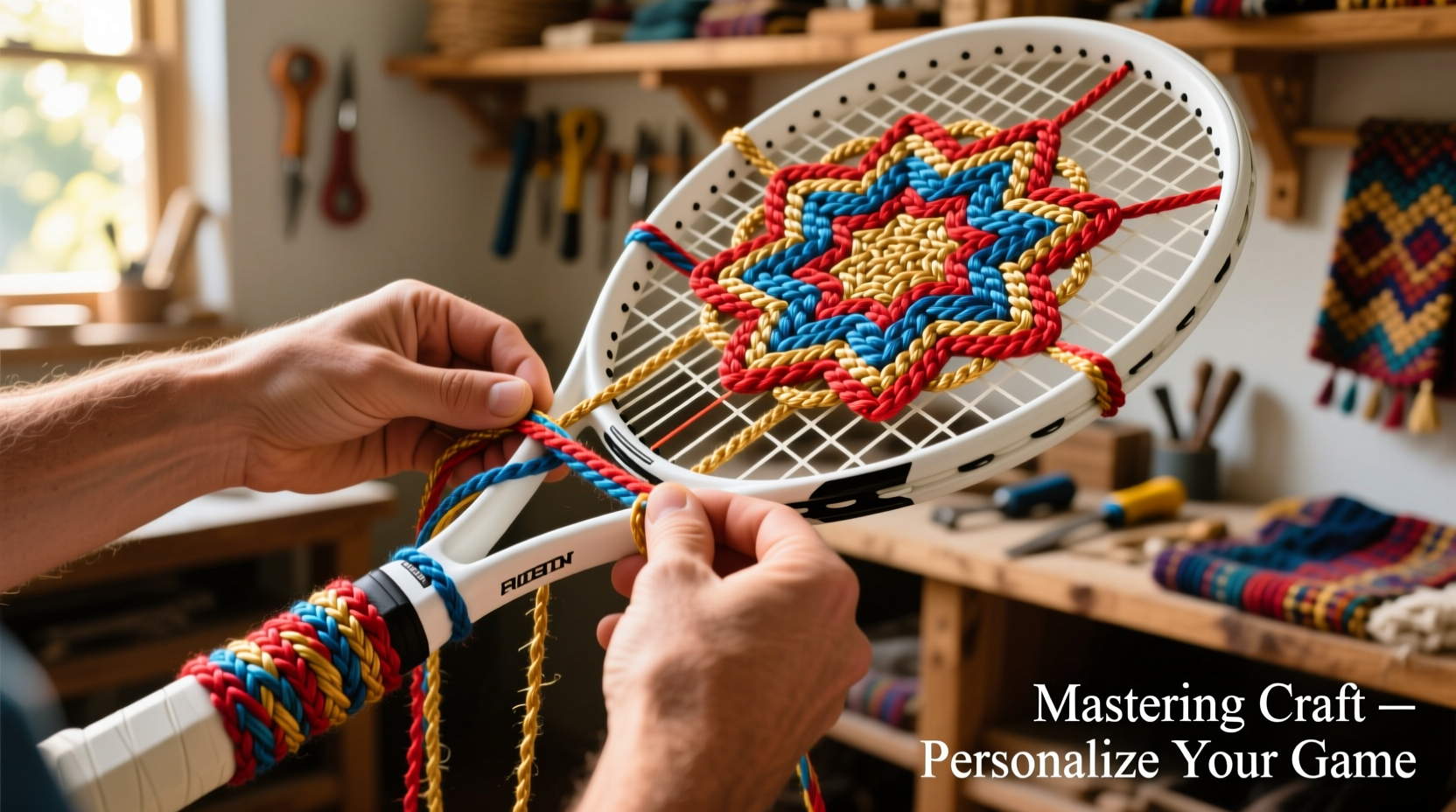 mastering decorative rope weaving techniques to personalize your tennis racket