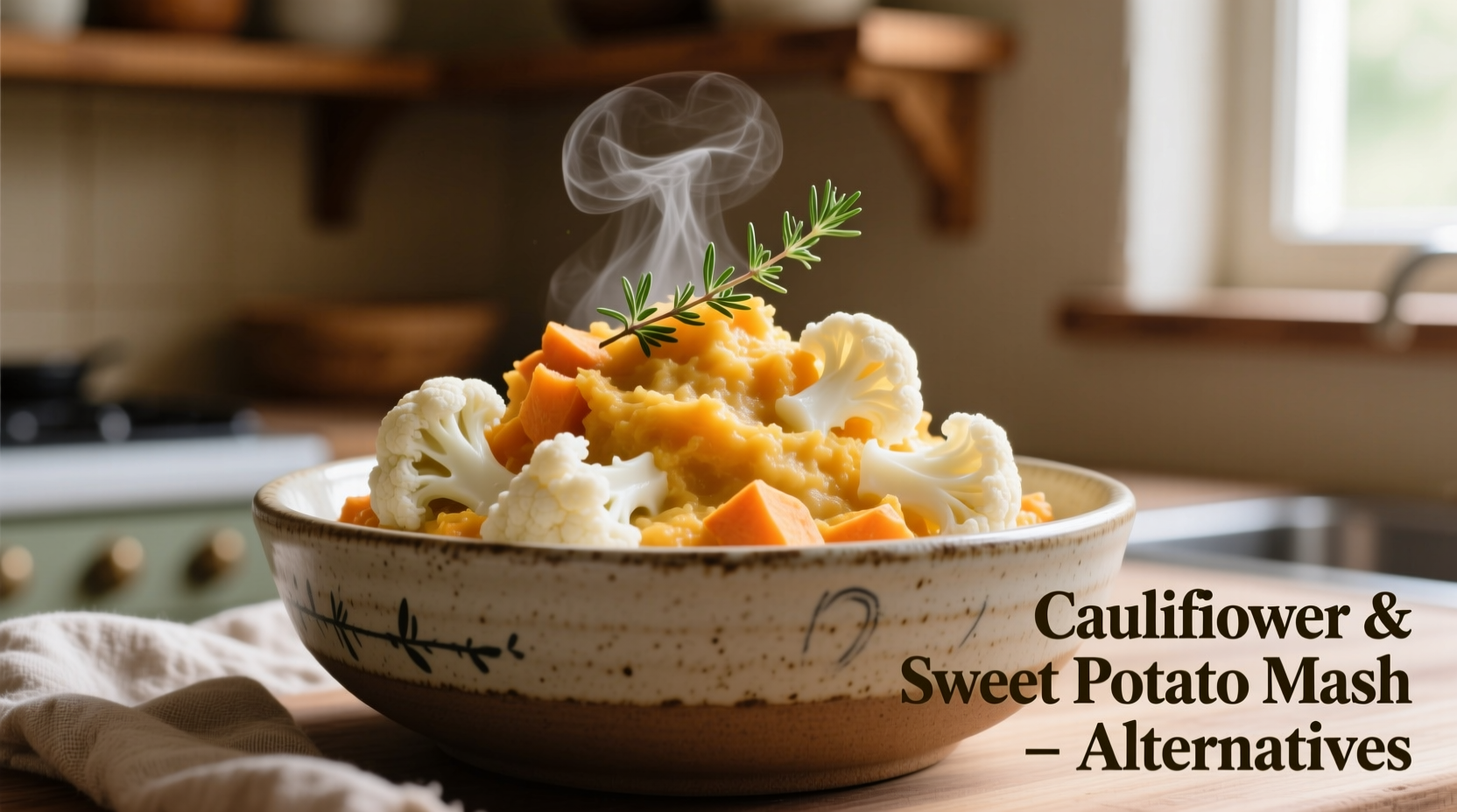 Cauliflower and sweet potato mash alternatives