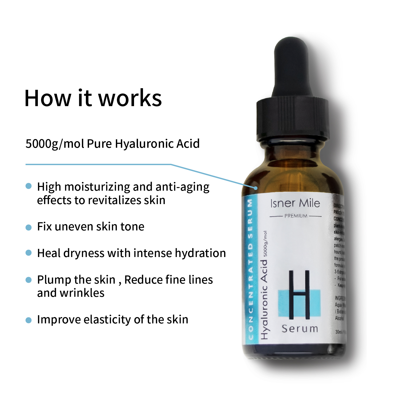 Wholesale 100% Pure Face Care Skin Nourishing Hyaluronic Acid Serum