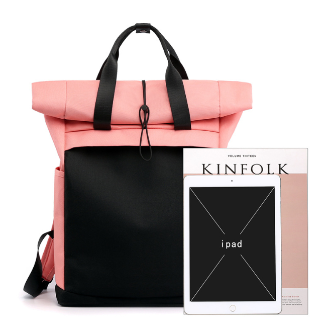 공장 재활용 애완 동물 롤탑 백팩 패션 롤업 여행 백팩 데이팩