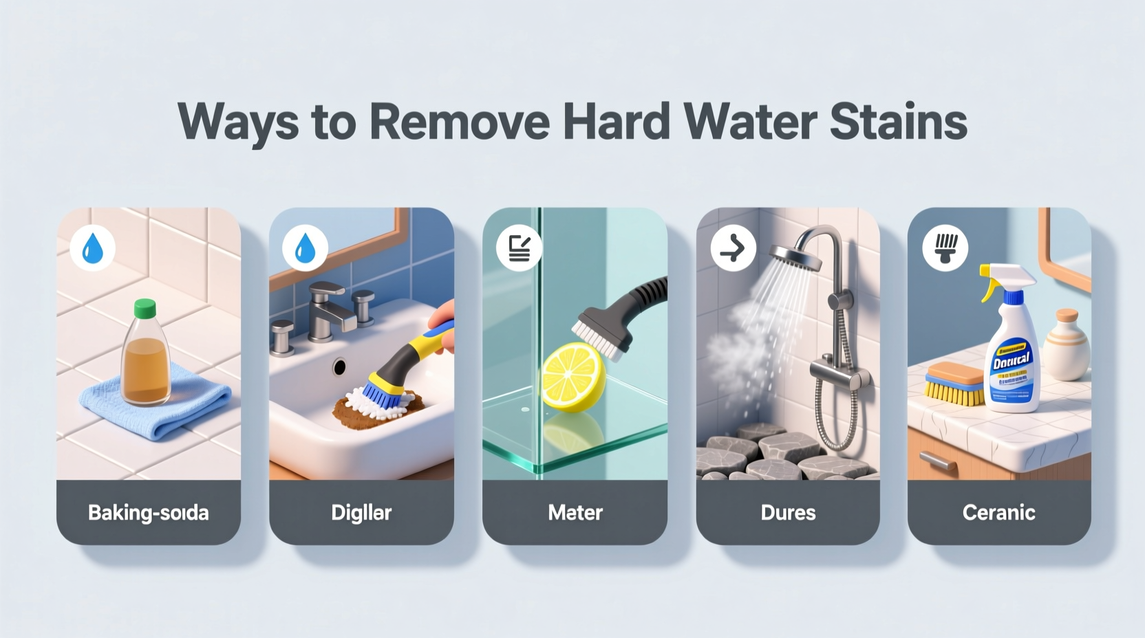 ways to get hard water stains out of any surface
