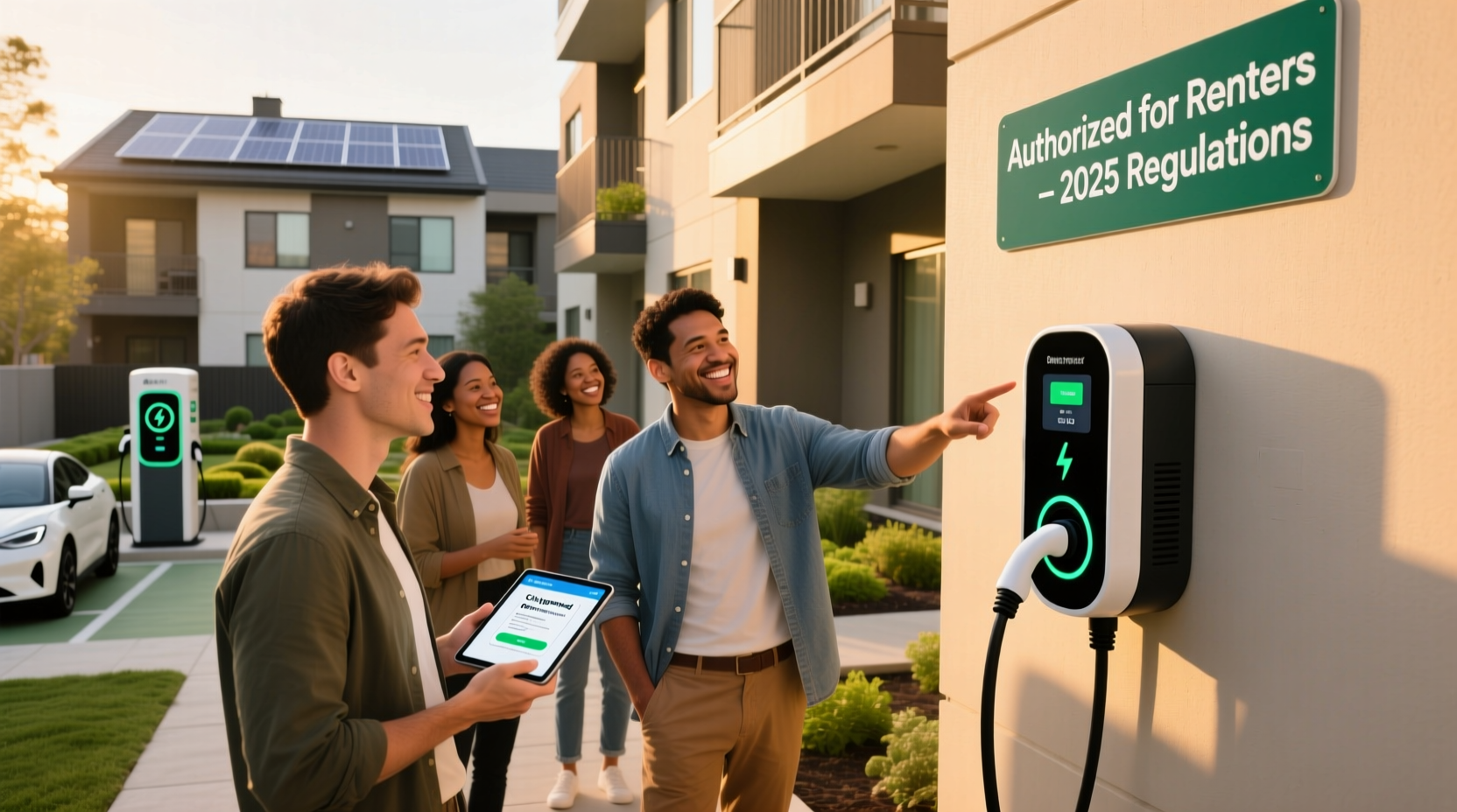 ev charger install renters 2025