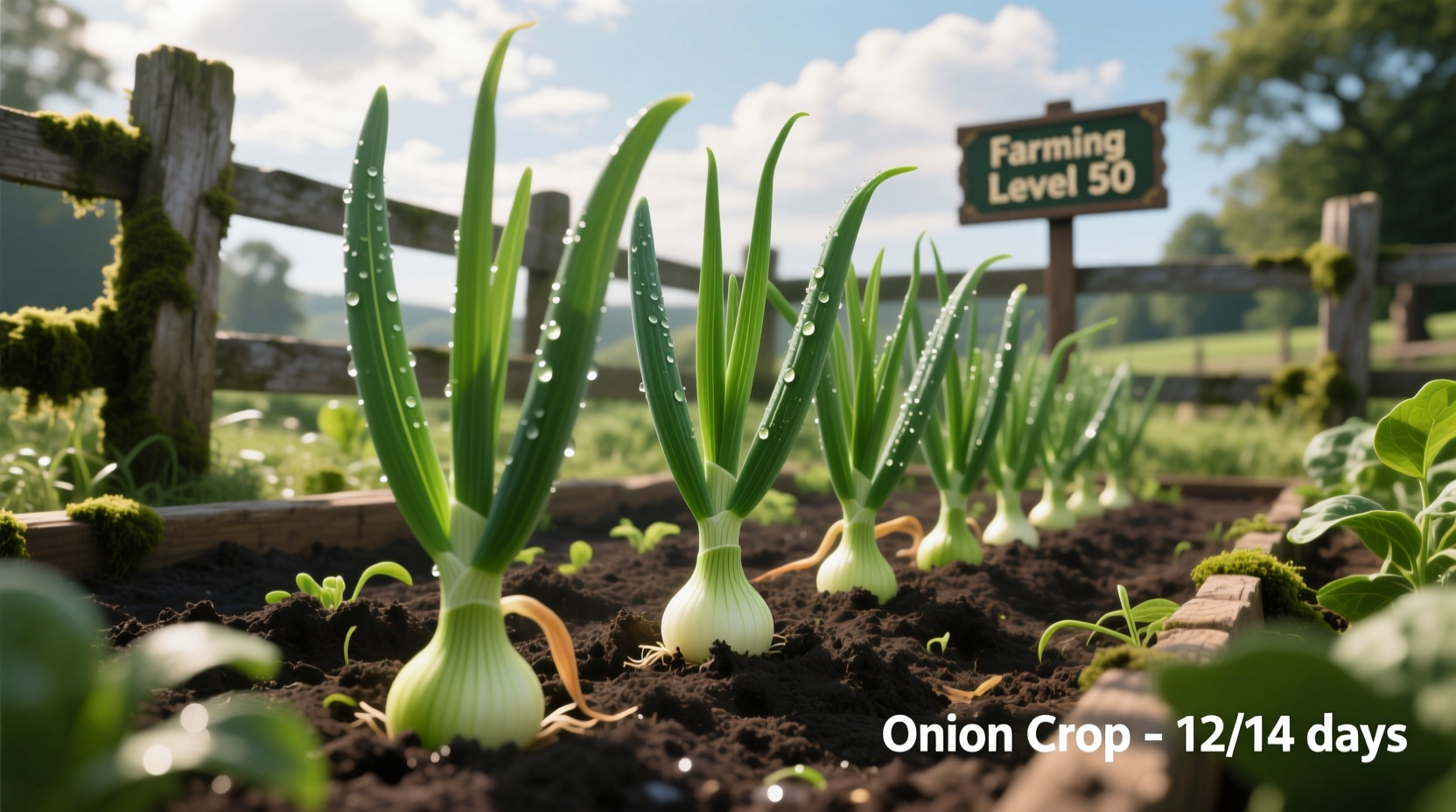 OSRS onion crop growing in farming patch