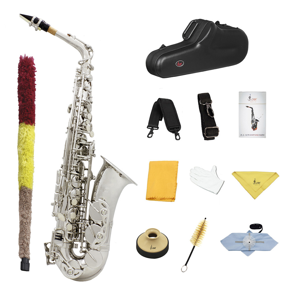 SLADE Professional Alto Saxophone – Nickel Plated Brass Instrument