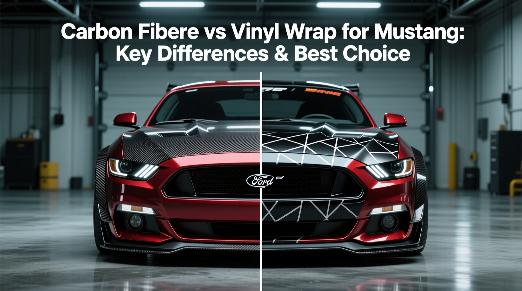 carbon fiber vs vinyl wrap mustang