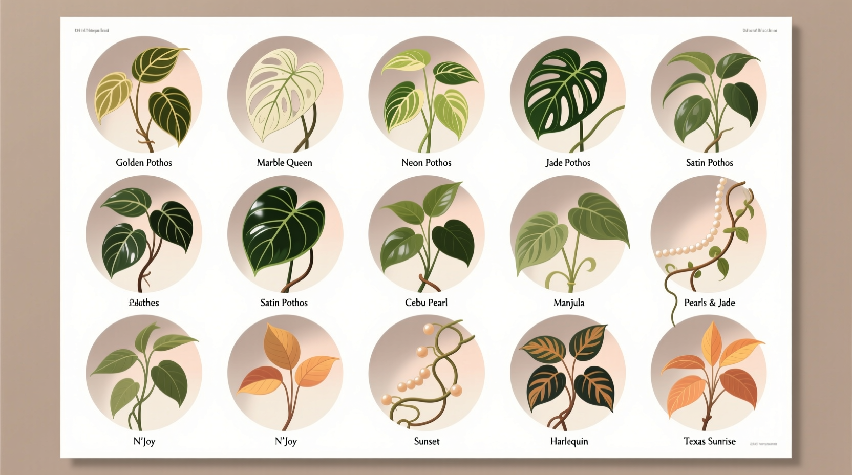 Pothos Types Chart: 18 Verified Cultivars with Care Profiles