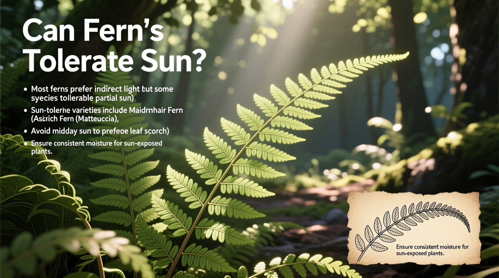 can ferns tolerate sun