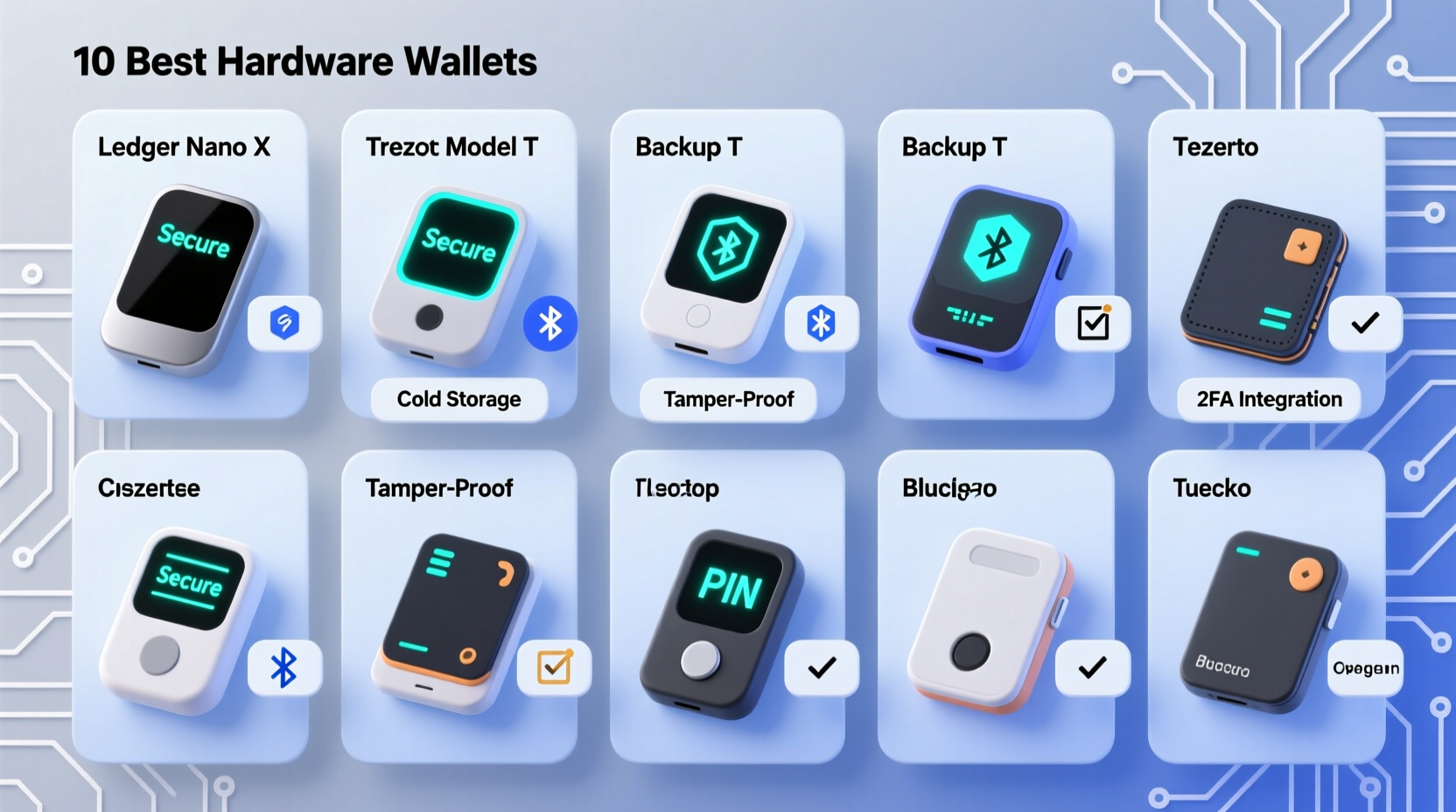 top 10 best hardware wallets for secure crypto storage and control