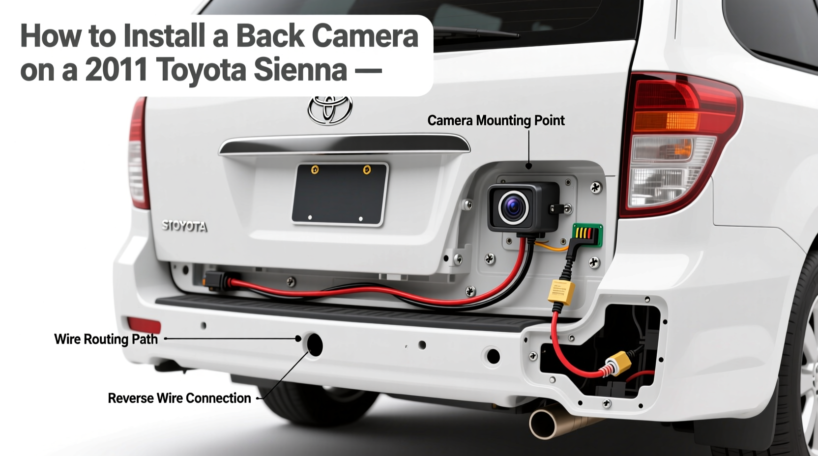 sienna 2011 backup camera install