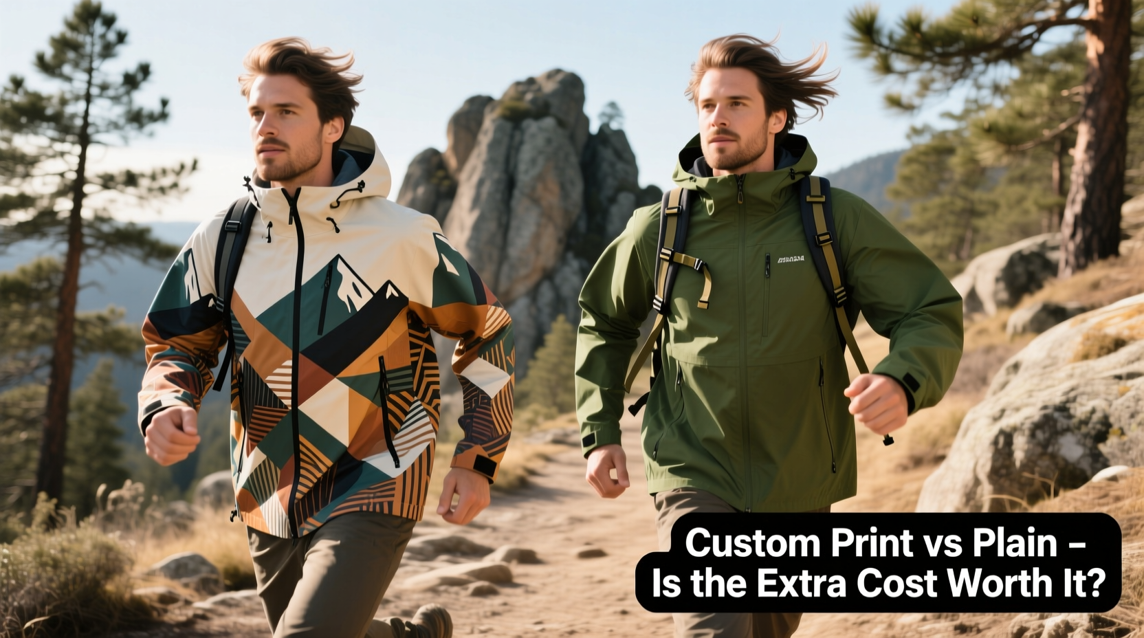 custom print hiking jacket vs plain is the extra cost worth it