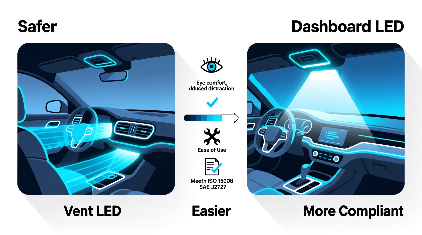 vent led vs dashboard led