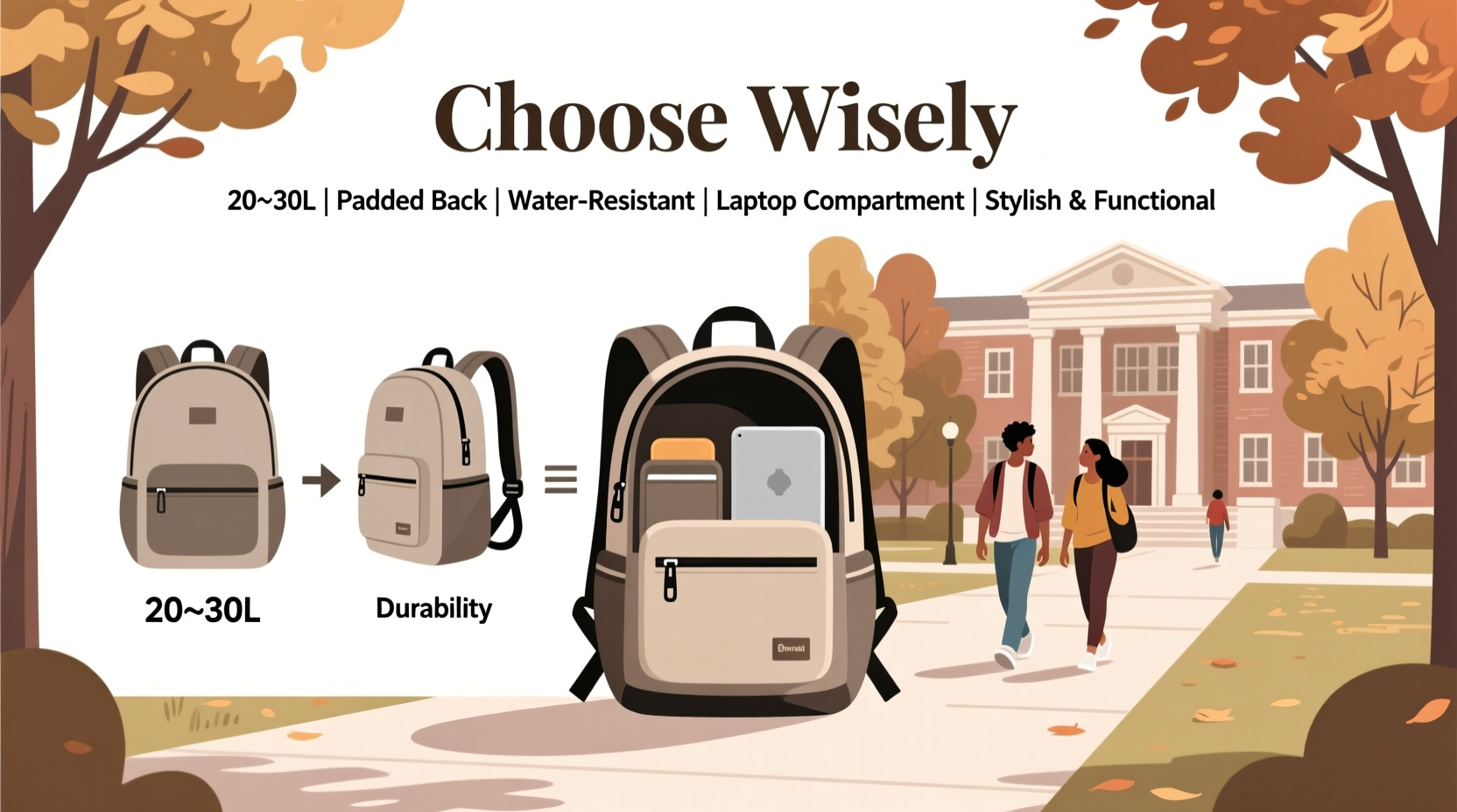 how to choose the perfect student backpack for college a practical guide to fit function and style