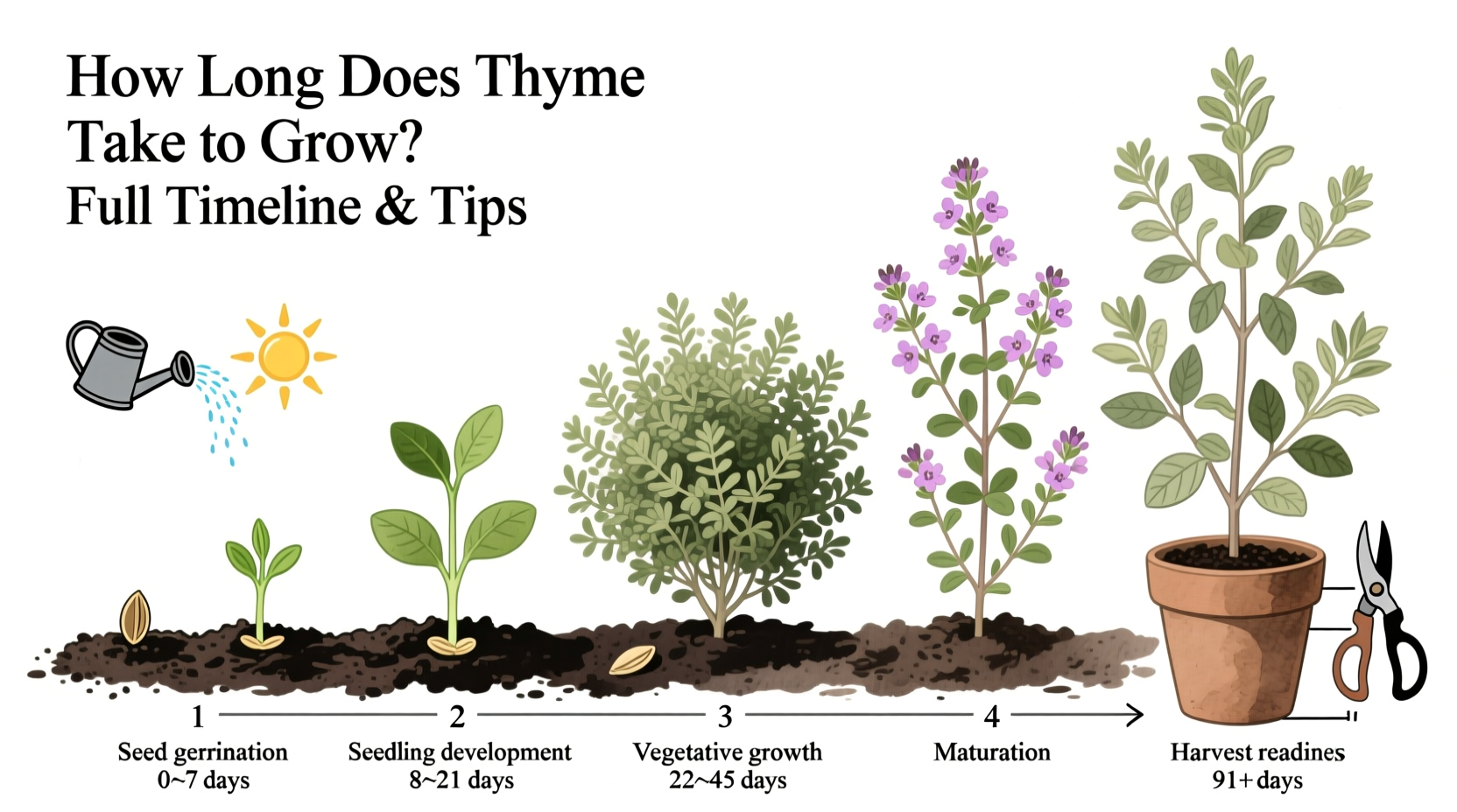how long does thyme take to grow