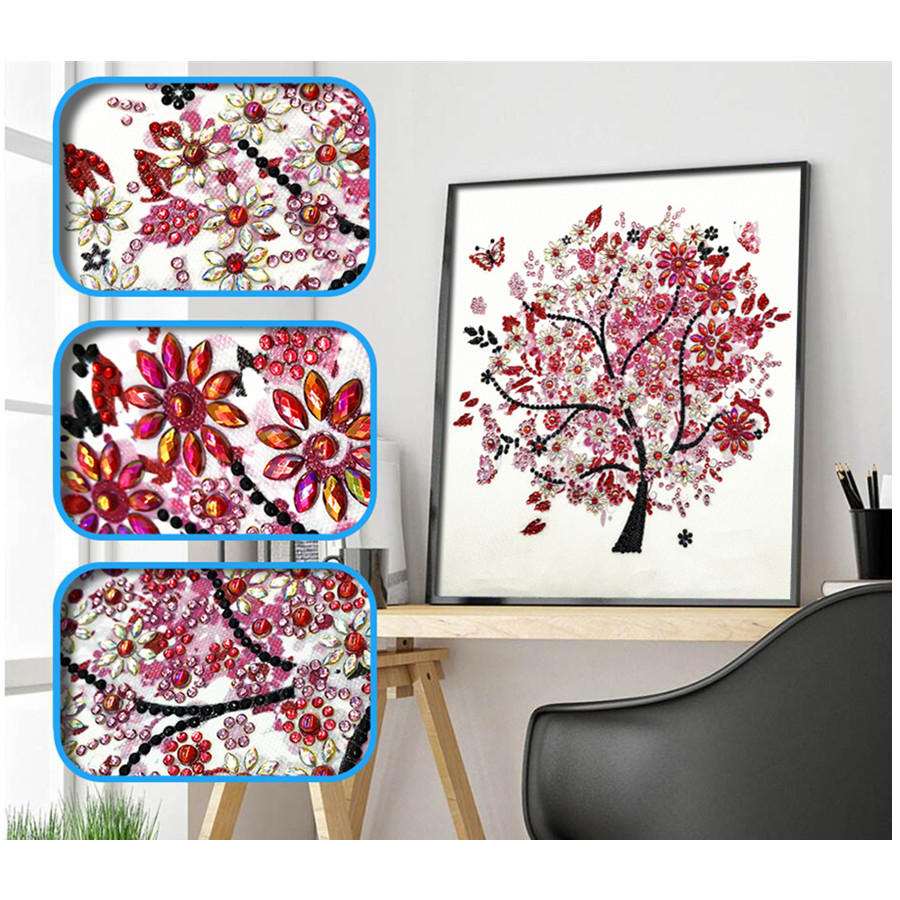 Wholesale diamond painting four seasons tree collection DIY crystal diamond painting 5D special shape diamond painting