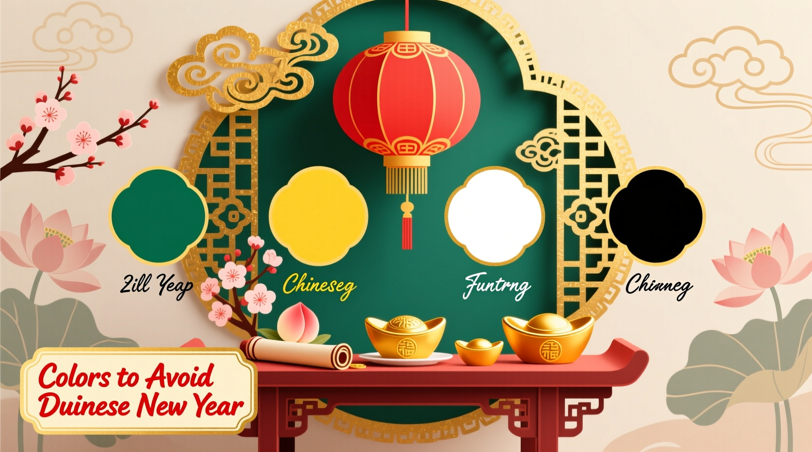 what colours not to wear chinese new year