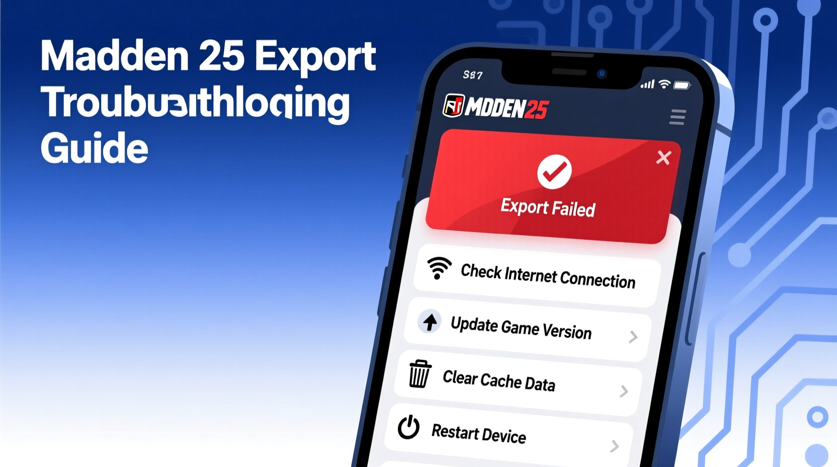 madden 25 why cant i export my player troubleshooting