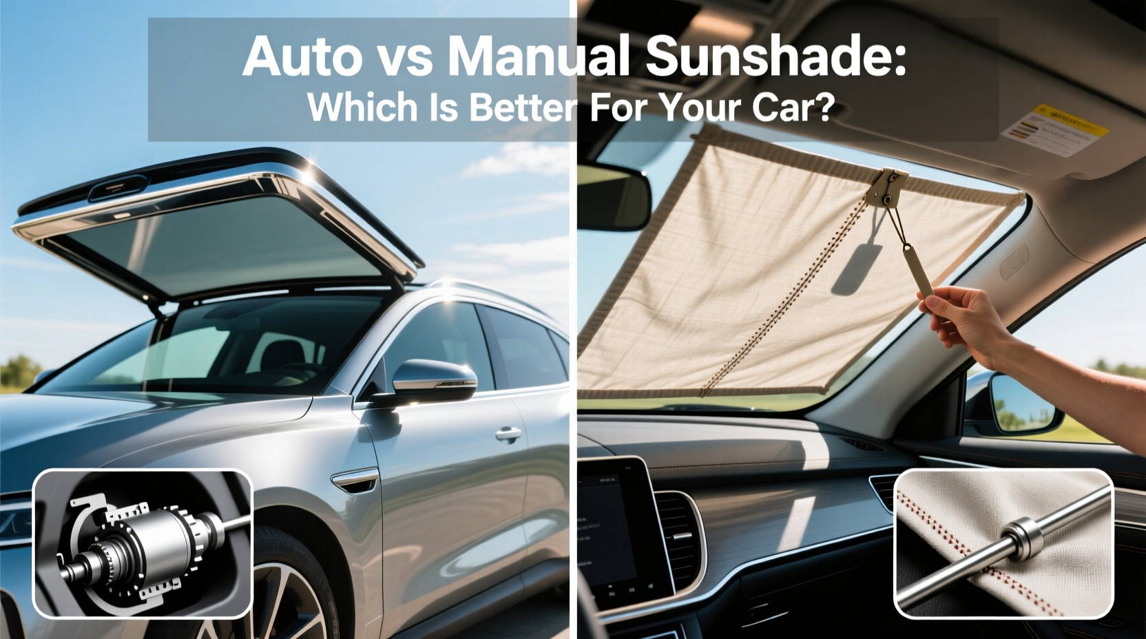 auto vs manual sunshade