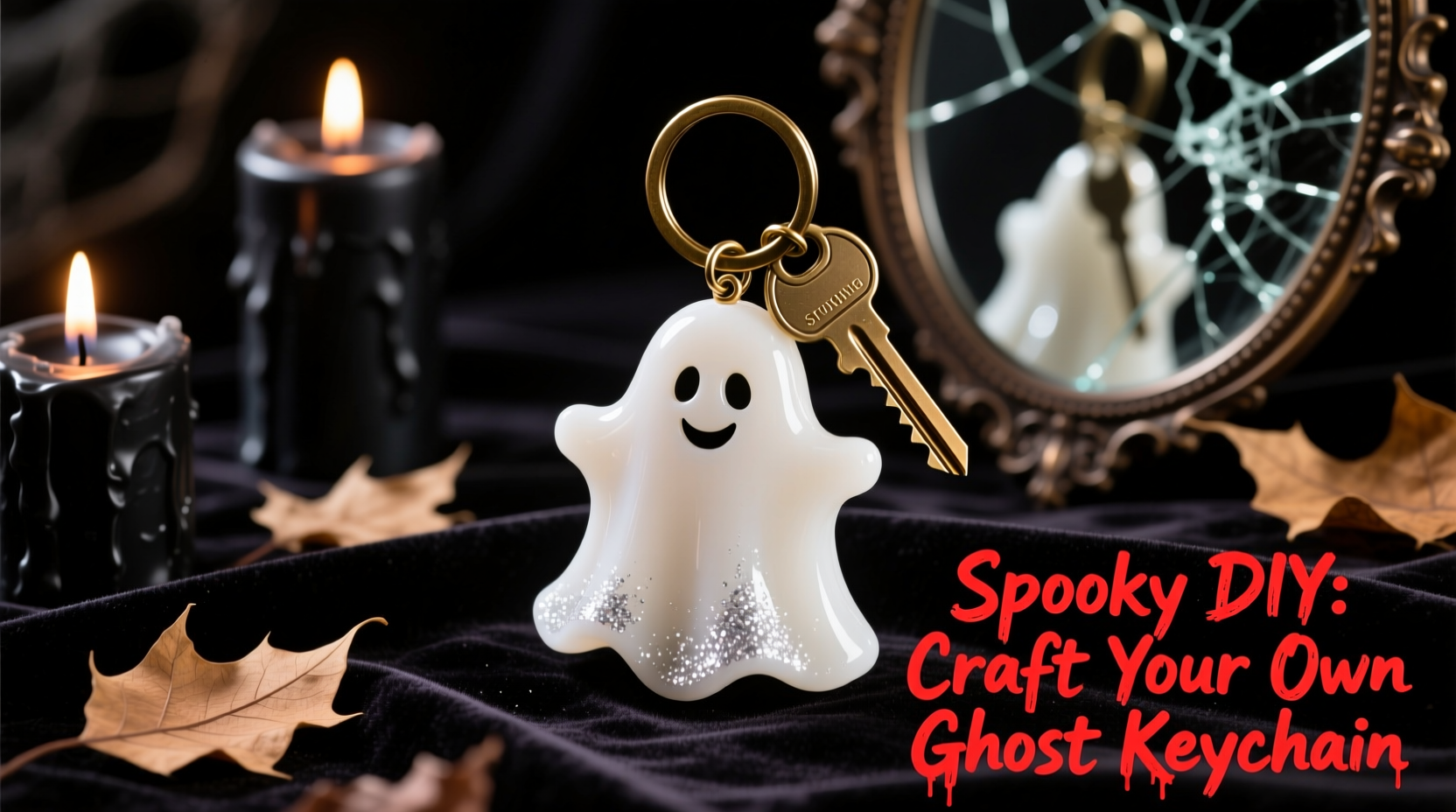 step by step guide to personalizing a halloween ghost keychain for a spooky touch