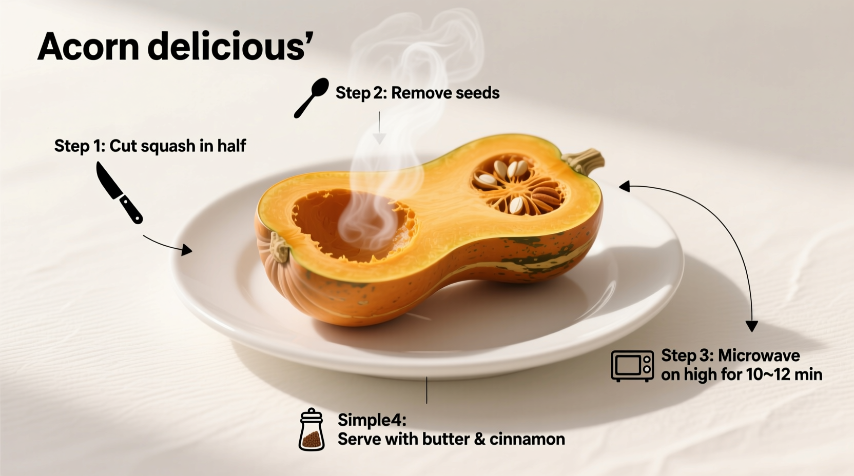 simple and delicious step by step guide to cooking acorn squash in the microwave