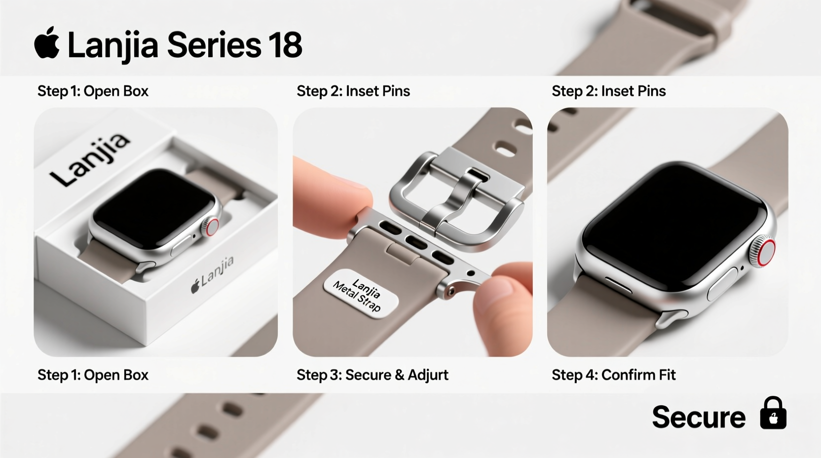 step by step guide to installing and securing your lanjia metal apple watch strap