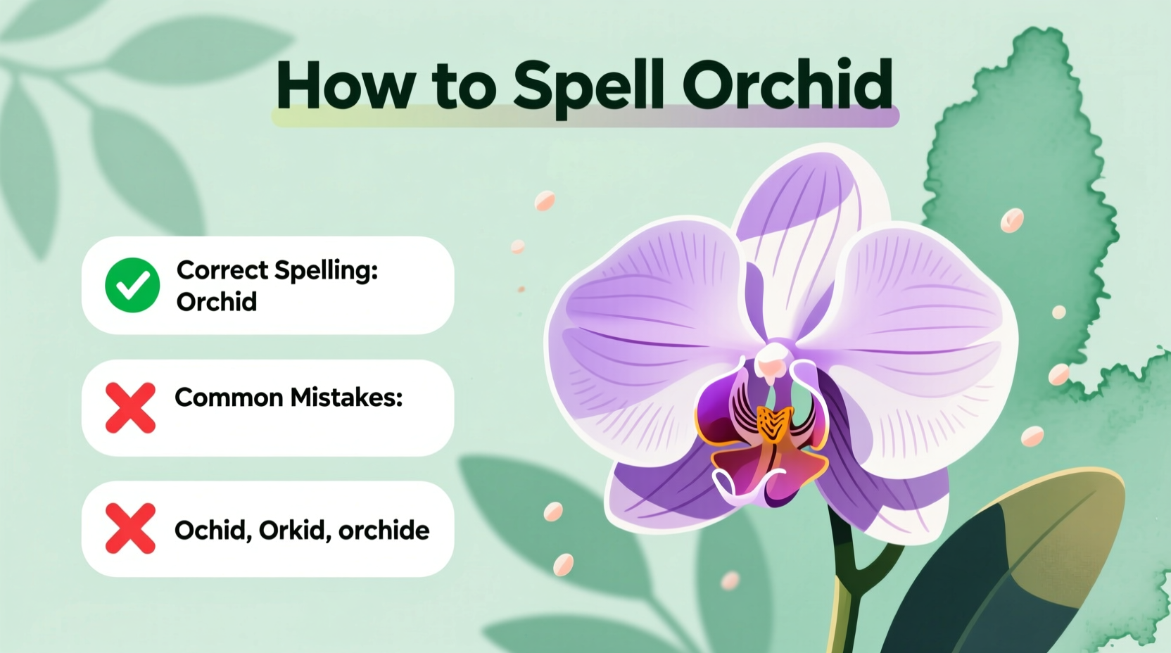 How to Spell Orchid: Correct Spelling & Common Mistakes