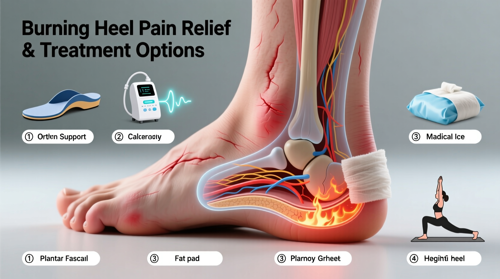 burning heel pain causes treatment and relief options