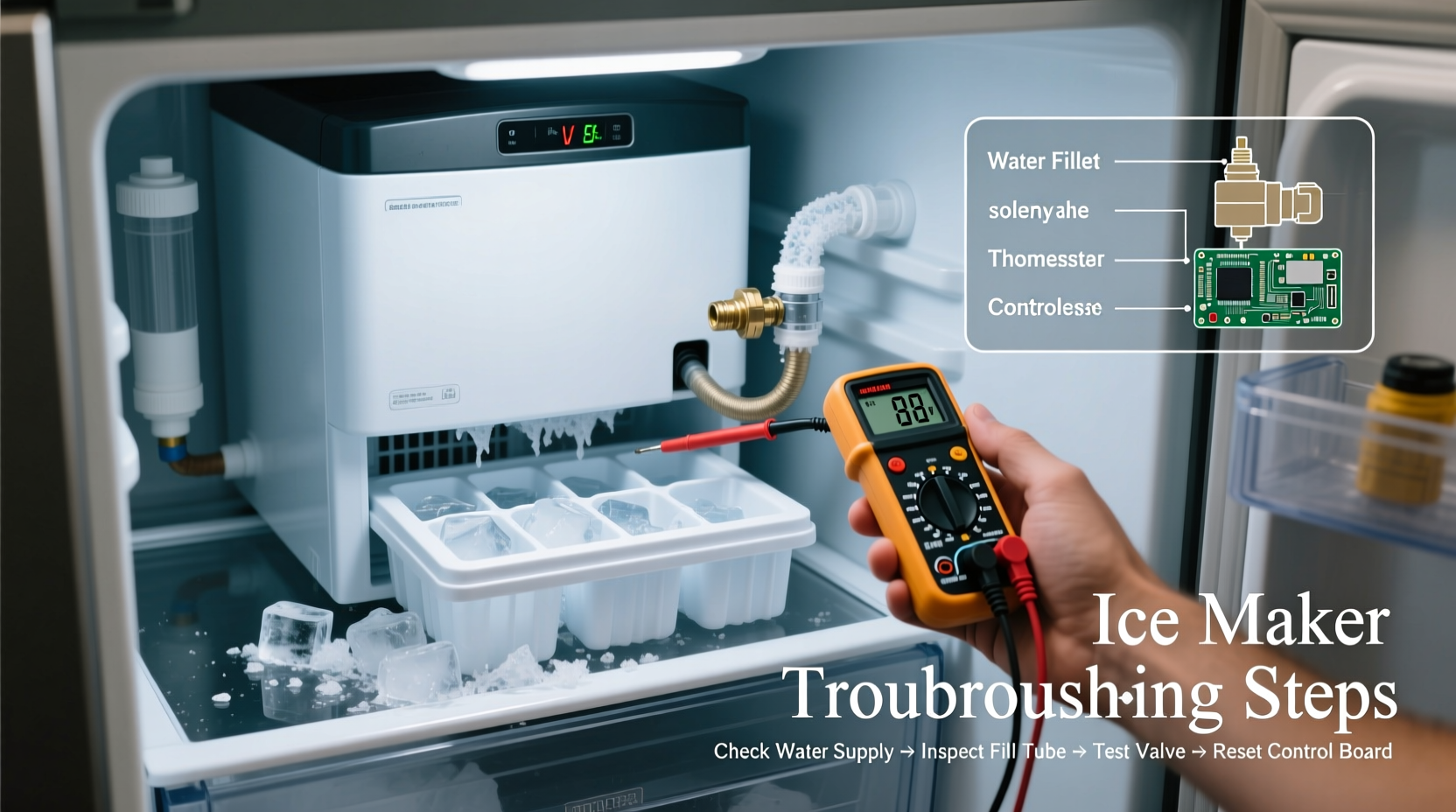 ice maker not working troubleshoot fix refrigerator ice issues