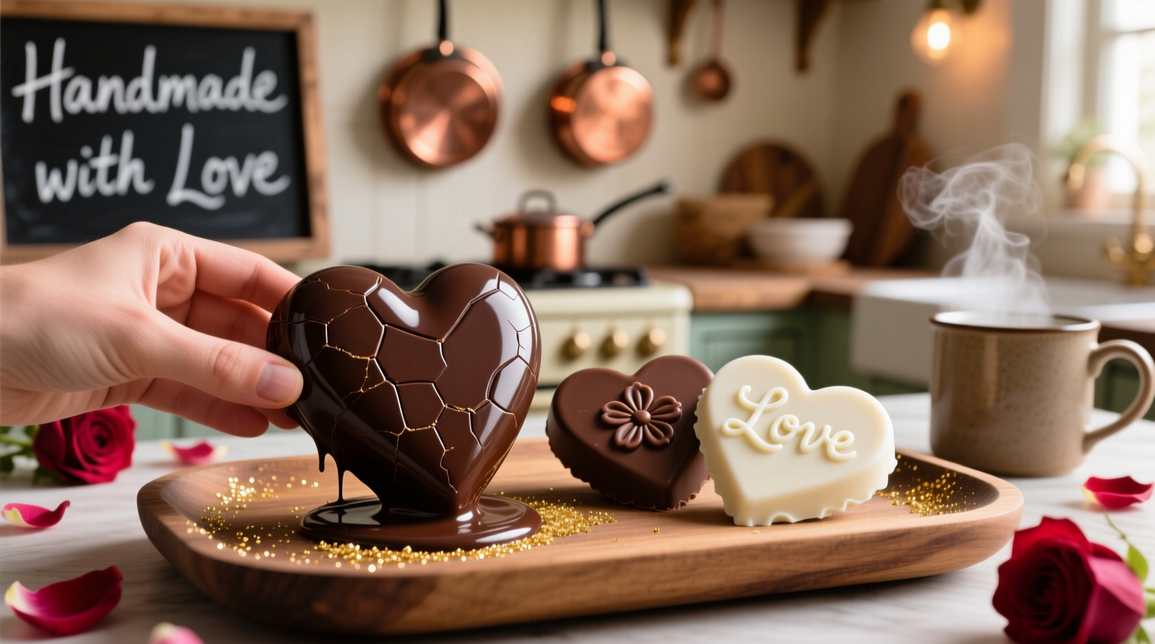 how to make chocolate hearts for valentines day
