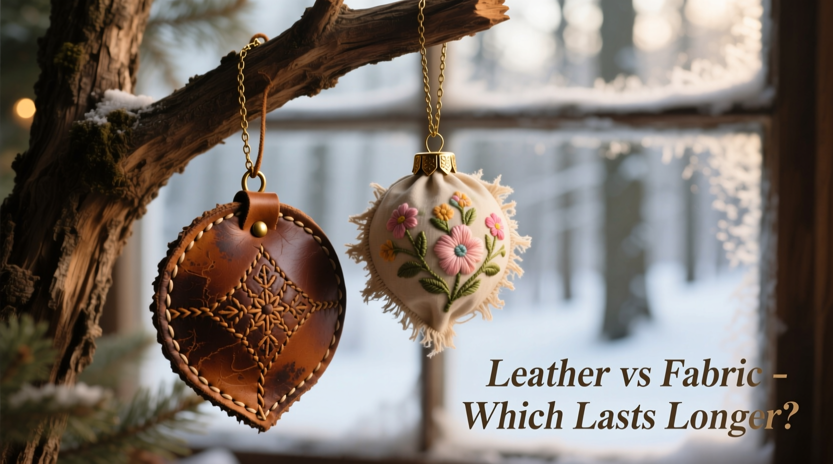 leather vs fabric ornaments which lasts longer looks better on your tree