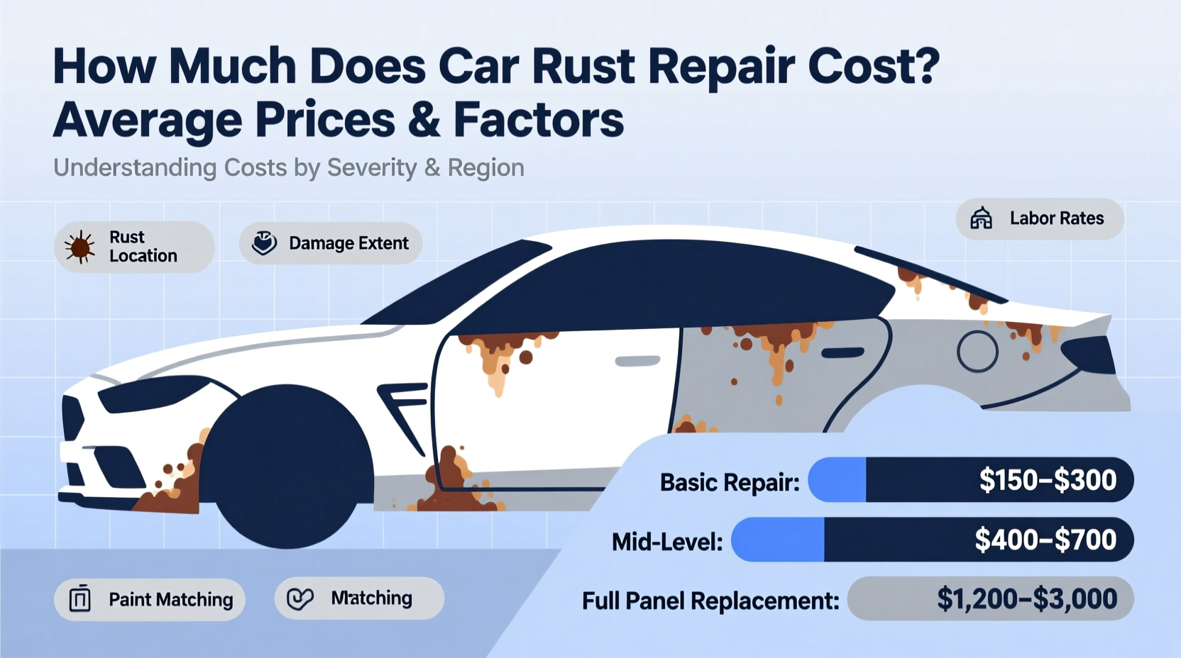 how much is it to repair rust on a car