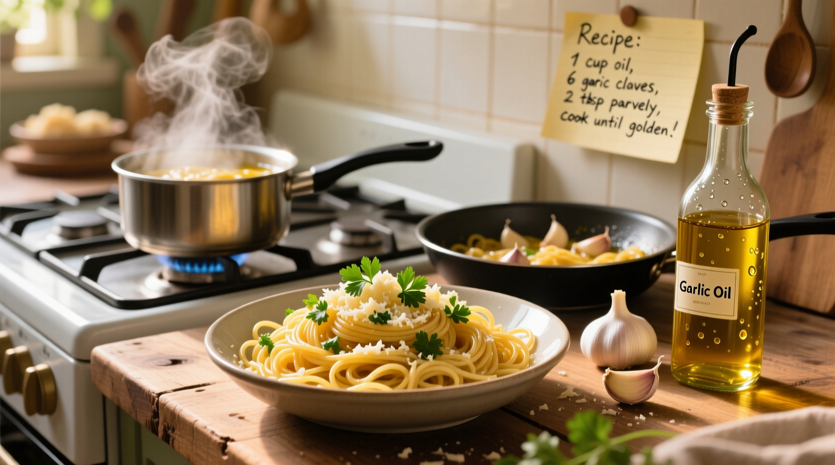 garlic oil pasta recipe