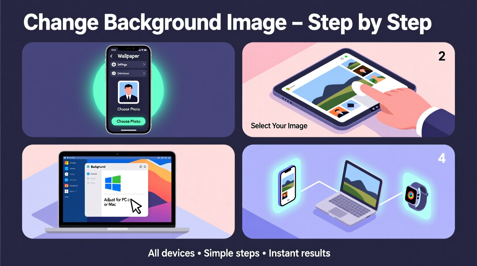 how to easily change background images on any device a step by step guide