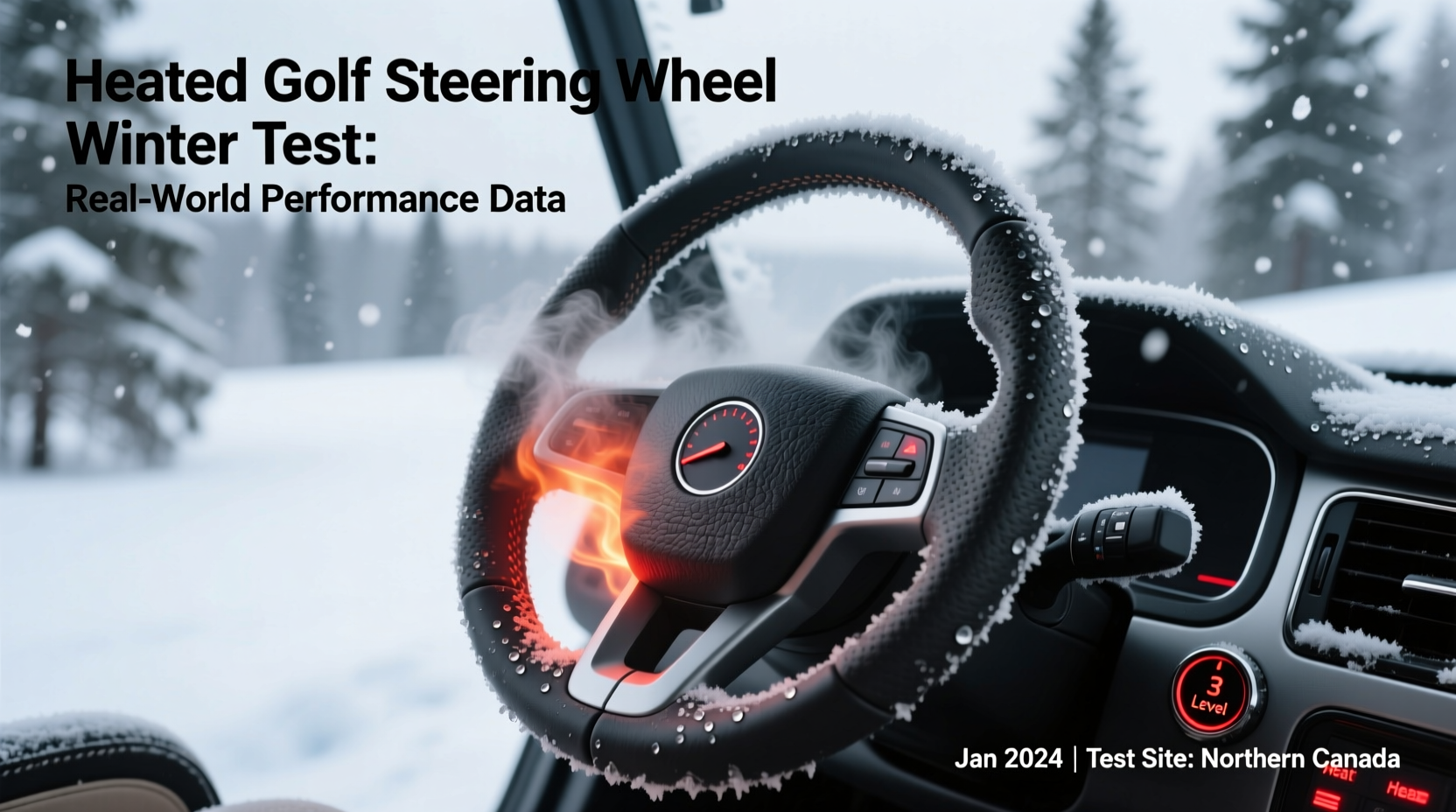 heated golf steering wheel winter test