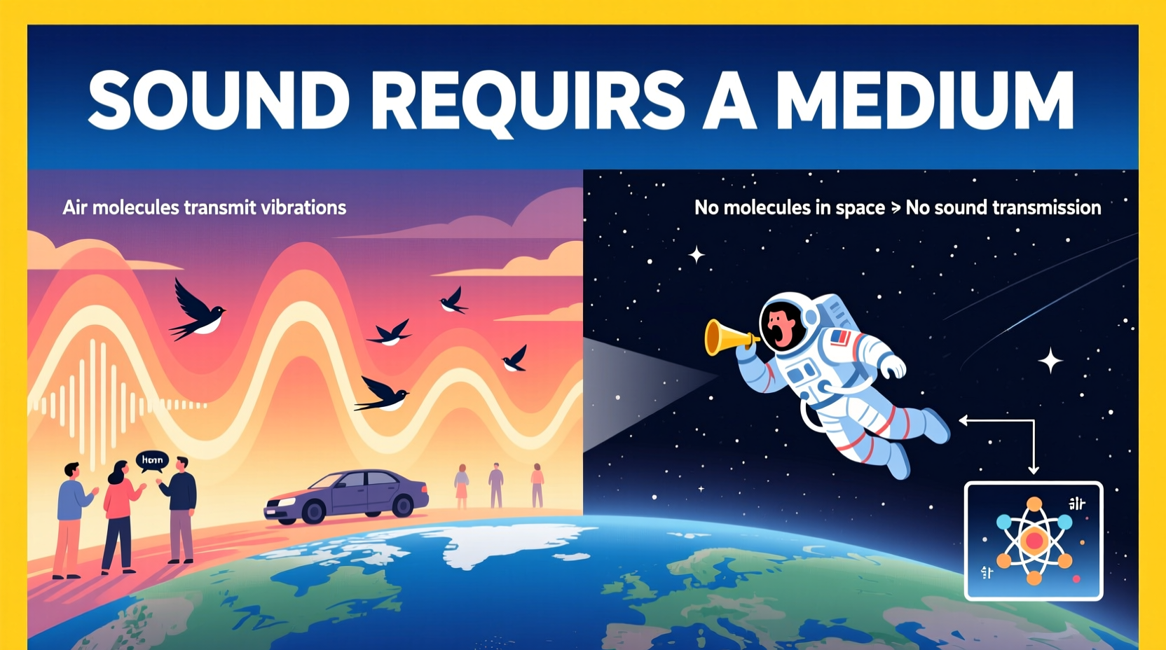 why cant sound travel through space the science explained