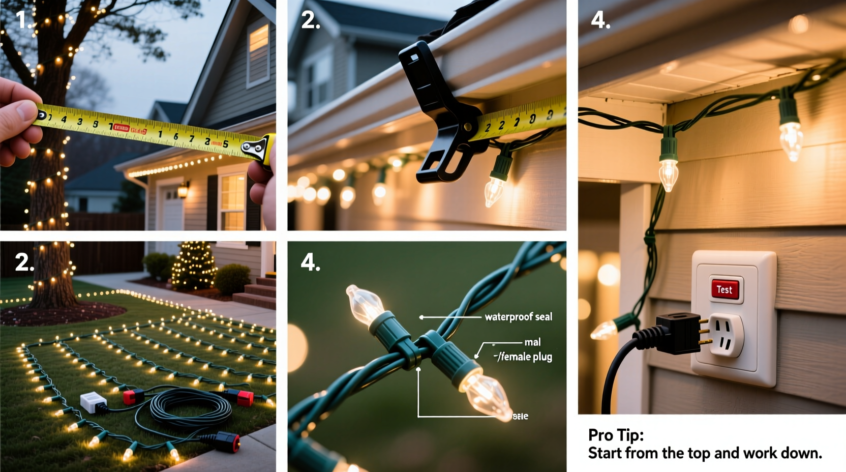 step by step guide to putting up christmas lights outside like a pro