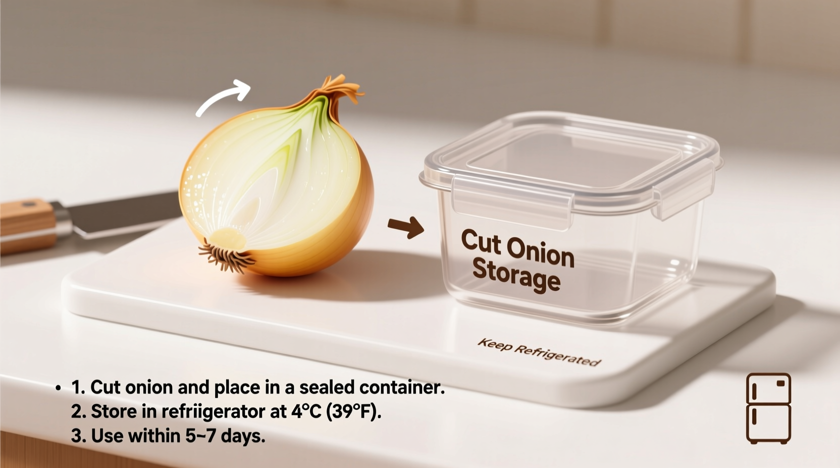 how to store a cut onion