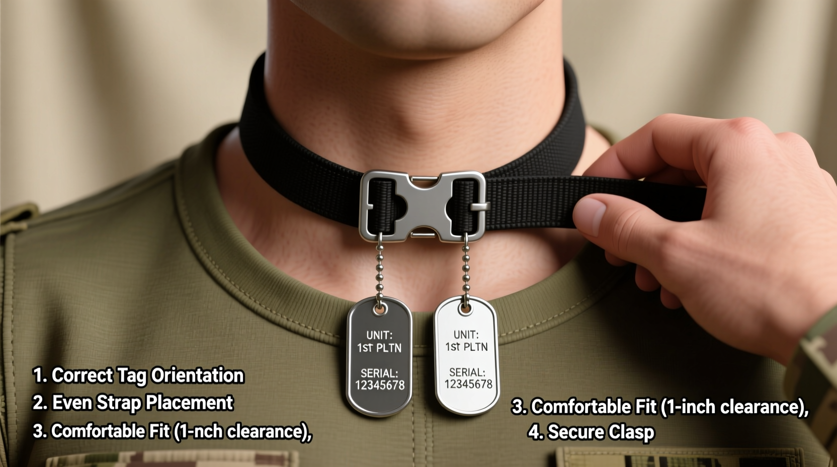 step by step guide how to properly put on and wear platoon dog tags for comfort and accuracy