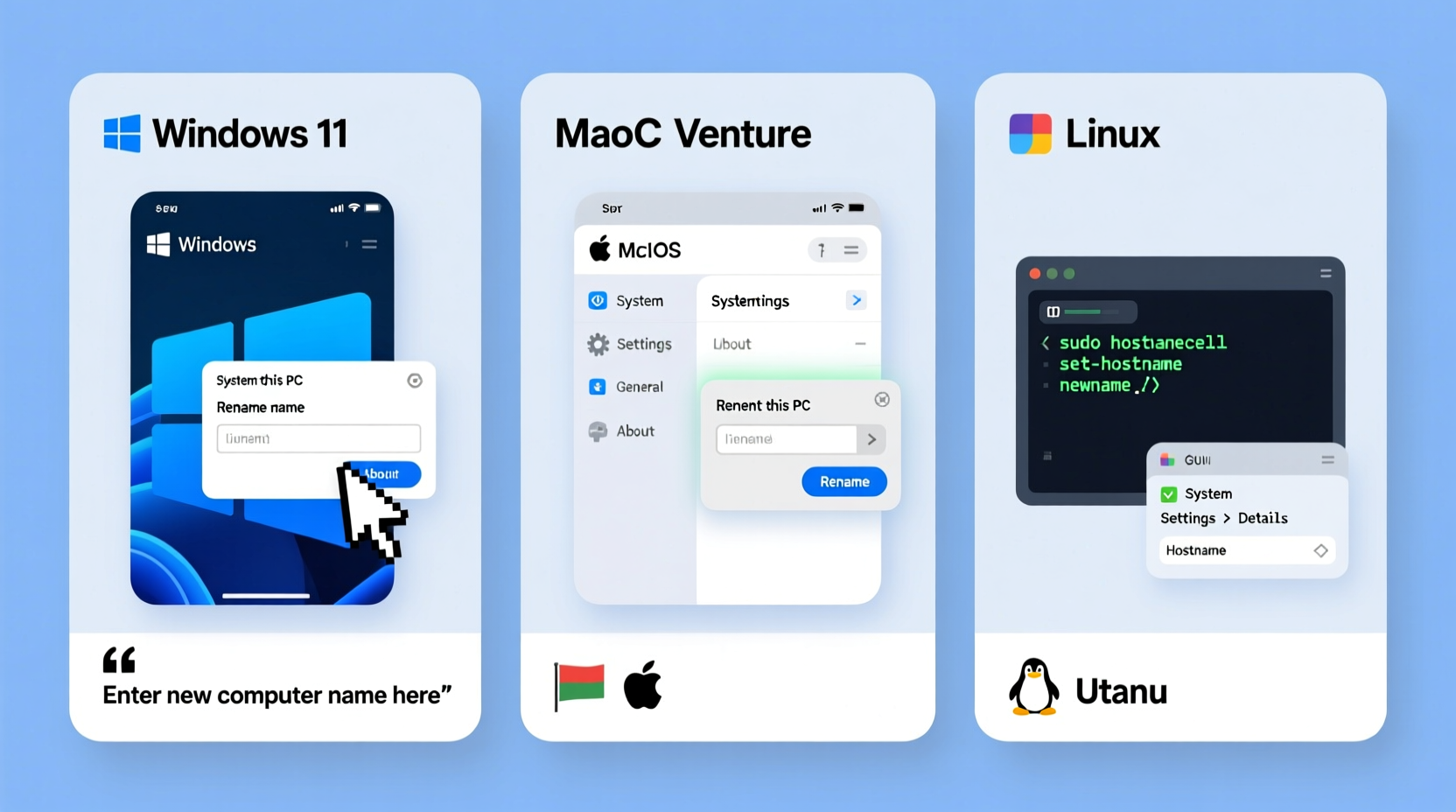 step by step guide to changing your computer name across different operating systems