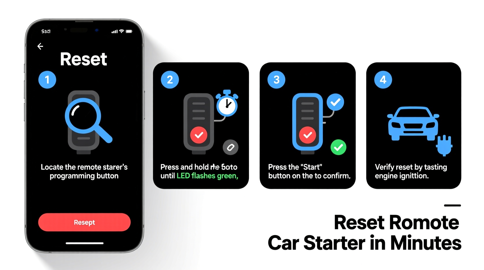 how do you reset a remote car starter