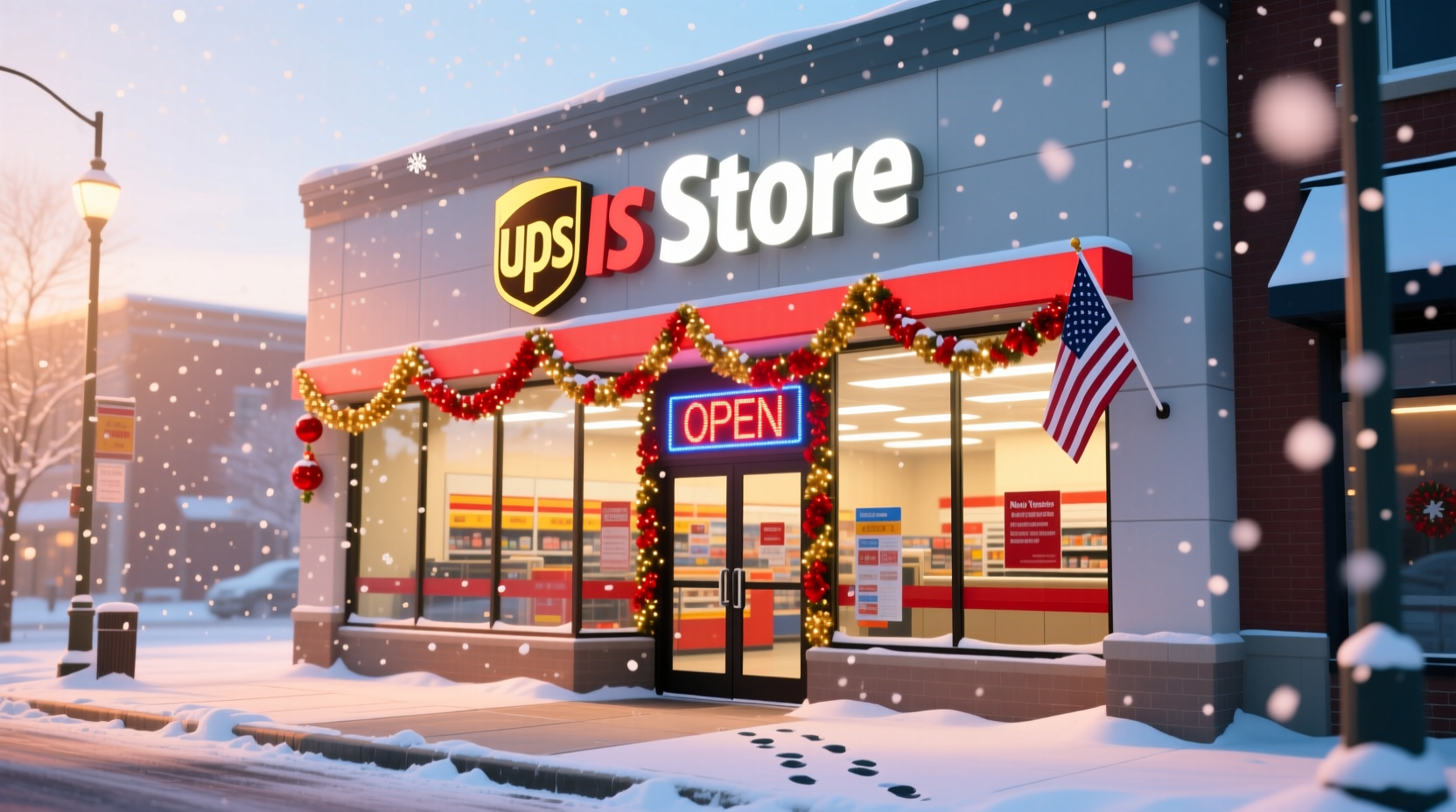 is ups store open on new years day