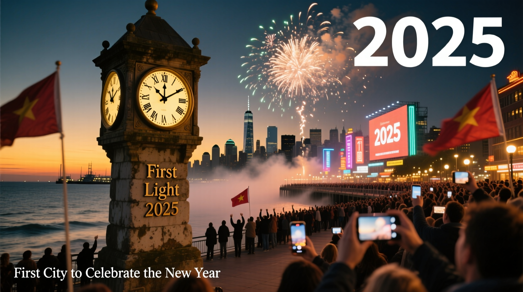 what is the first city to celebrate the new year